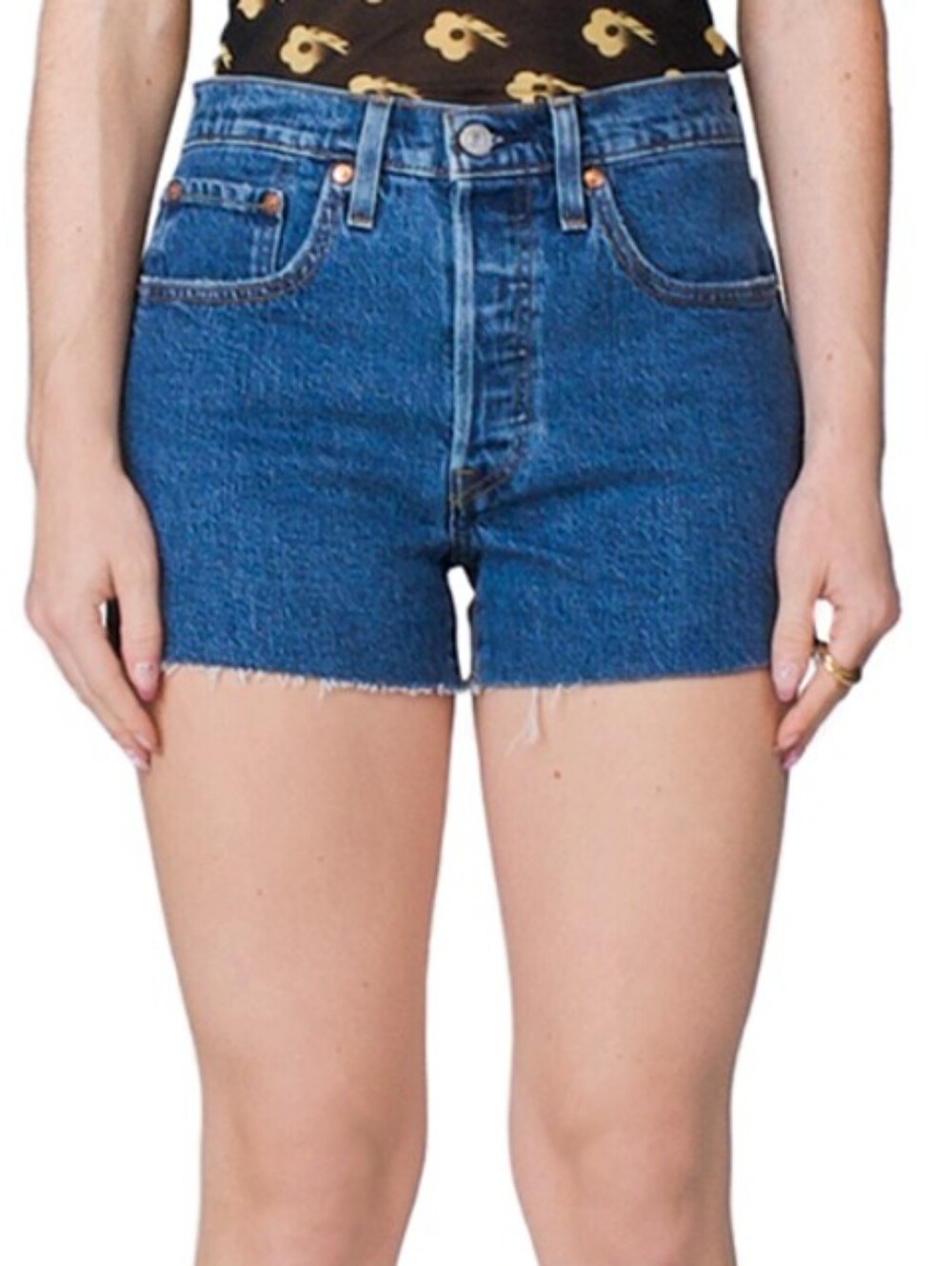 Levi's 501 High Rise Shorts Salsa Halfway Nwt Sz 28